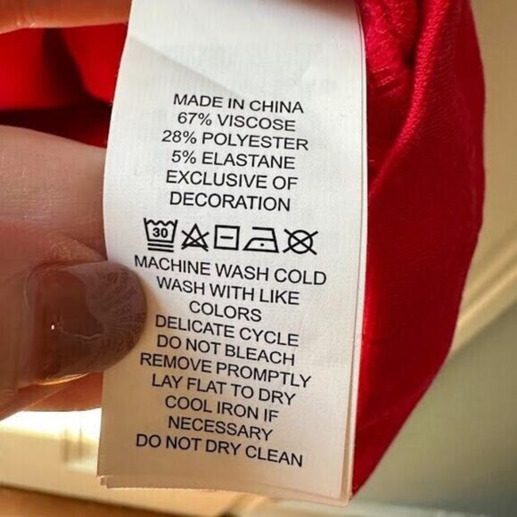 Kate Spade Broome Street Mini Dress Womens Small Red Fit and Flare Bell Sleeve - Picture 4 of 9